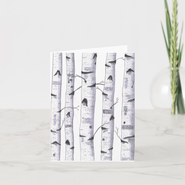 Cartão De Notas Birch Tree Note Card  NCB1 (Frente)