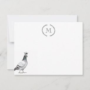 Cartão De Notas Bird Lover Pigeon Personalizado Real