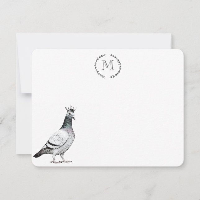Cartão De Notas Bird Lover Pigeon Personalizado Real (Frente)
