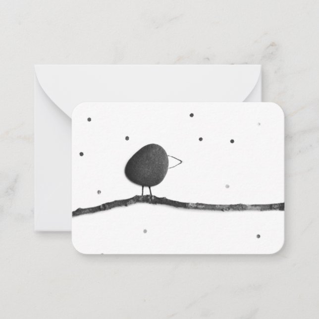 Cartão De Notas Birdie, Branch, Raindrops (Frente)