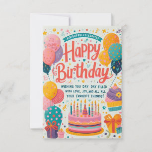 Cartão De Notas Birthday Cheer