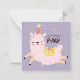 Cartão De Notas Birthday Llama