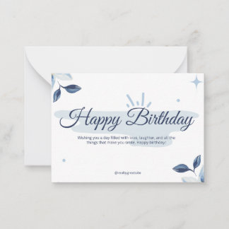 Cartão De Notas Bithday Cards