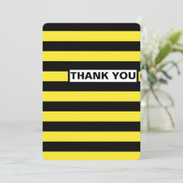Cartão De Notas Black and Yellow Horizontal Stripes