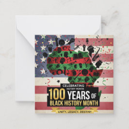 Cartão De Notas Black History Month Inspiring Flat Note Cards