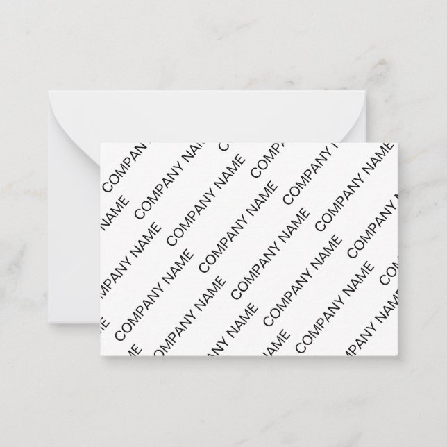 Cartão De Notas Black White Company Co Pattern Note Card (Frente)