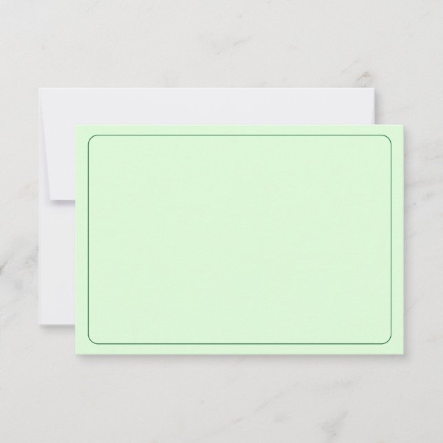 Cartão De Notas Blank All Occasion Green Bordered (Frente)