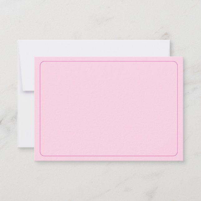 Cartão De Notas Blank All Occasion Pink Border (Frente)