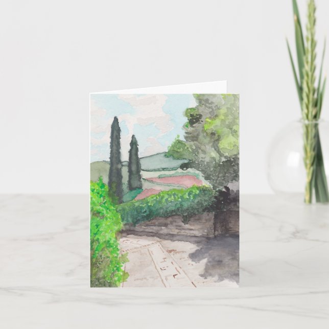 Cartão De Notas Blank, Watercolor (Frente)