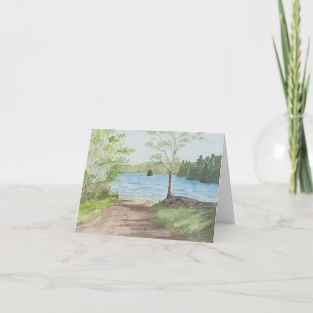 Cartão De Notas Blank, Watercolor (Frente)