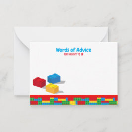 Cartão De Notas Bloco de Construção Construa e Brinque Aniversário