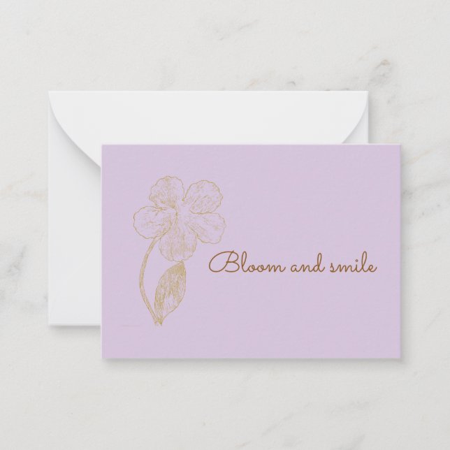 Cartão De Notas Bloom and Smile Positive Affirmation (Frente)