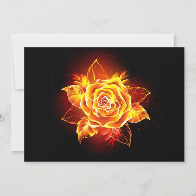 Cartão De Notas Blooming Fire Rosa (Frente)