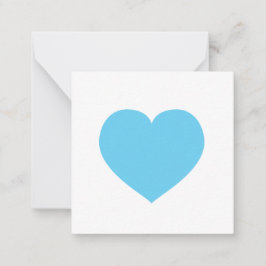 Cartão De Notas Blue Heart Note Gift Tag Baby