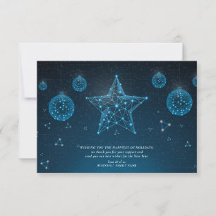 Cartão De Notas Blue Modern Christmas - Logotipo corporativo da Es
