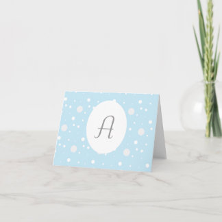 Cartão De Notas Blue Monogram Notecards