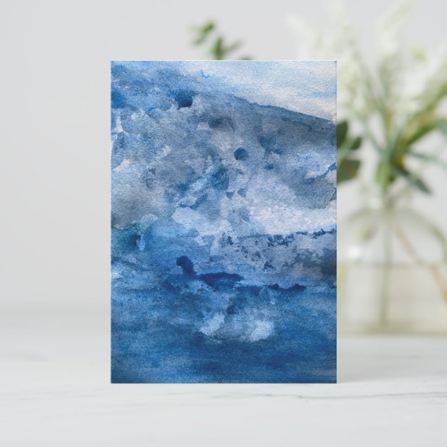 Cartão De Notas Blue Wave Card (Em pé/Frente)