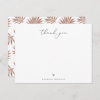 Boho Chic Palm Leaf Obrigado