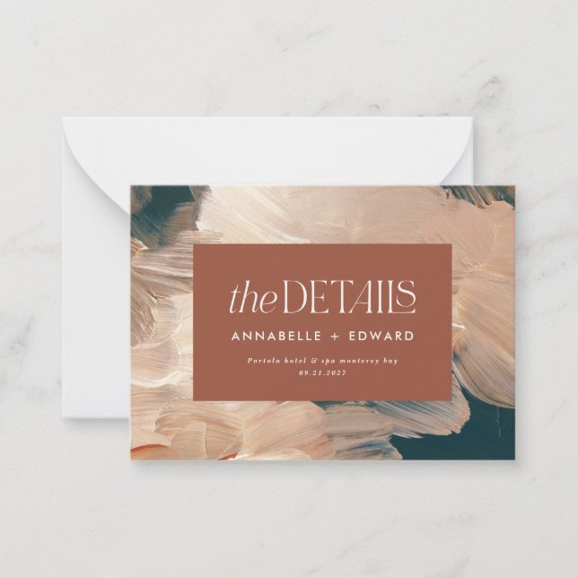 Cartão De Notas boho painterly terracotta do orçamento (Frente)