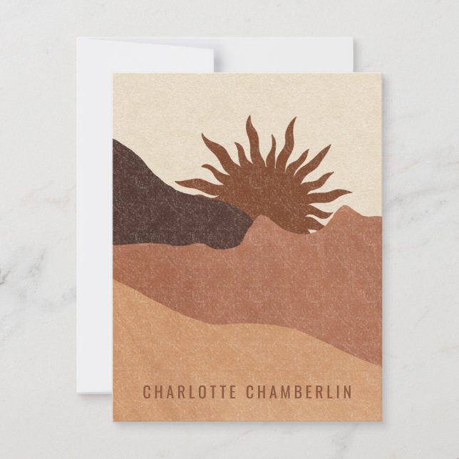 Cartão De Notas Boho Personalizado (Frente)