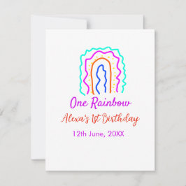 Cartão De Notas Boho Rainbow, um aniversário de crianças brilhante