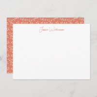 Boho Terracotta Botânica Personalizada Stationery