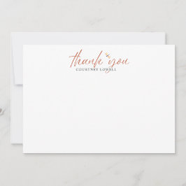 Cartão De Notas Boho Watercolor Dragonfly OBRIGADO VOCÊ nota de