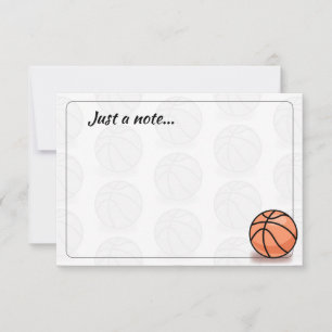 Cartão De Notas Bolas de Basquete Personalizadas Apenas uma Nota