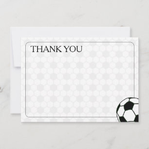 Cartão De Notas Bolas de Futebol Preta e Branca em Branco