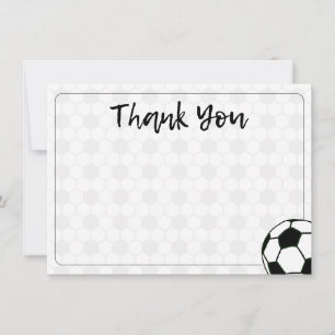 Cartão De Notas Bolas de Futebol Pretas e Brancas Elegantes em Bra