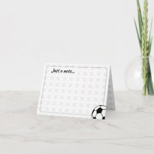 Cartão De Notas Bolas de Futebol Preto e Branco Nota Personalizada