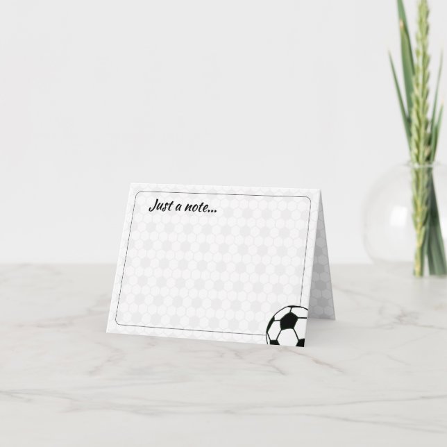 Cartão De Notas Bolas de Futebol Preto e Branco Nota Personalizada (Frente)