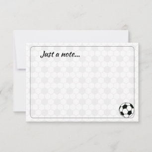 Cartão De Notas Bolas de Futebol Preto e Branco Nota Personalizada