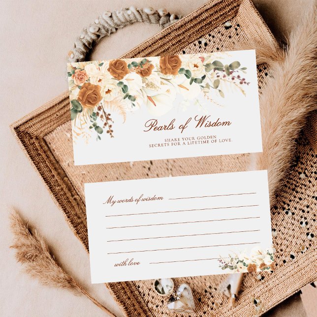 Cartão De Notas Bold Terracotta Calla Lily Pearls of Wisdom Ticket (Criador carregado)