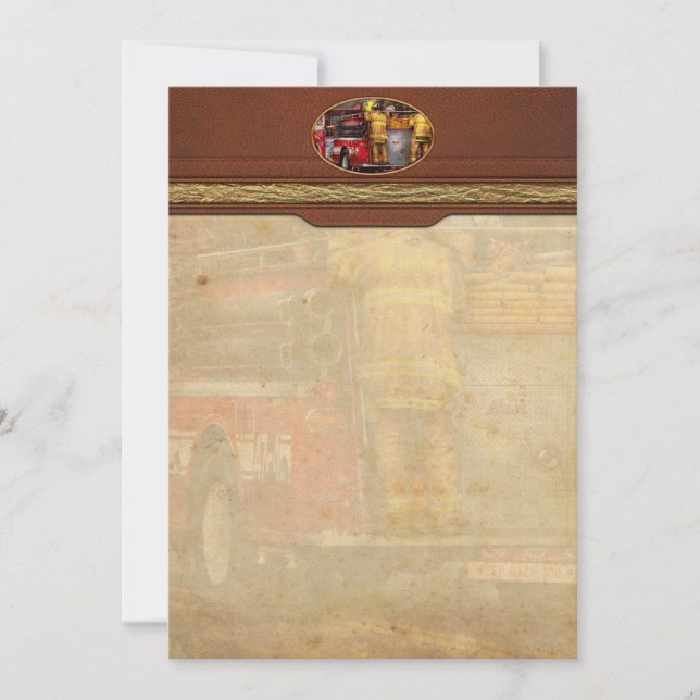 Cartão De Notas Bombeiro - Corpo de Bombeiros de Metuchen (Frente)