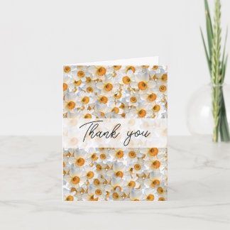 Cartão De Notas Bonito Daffodil Obrigado