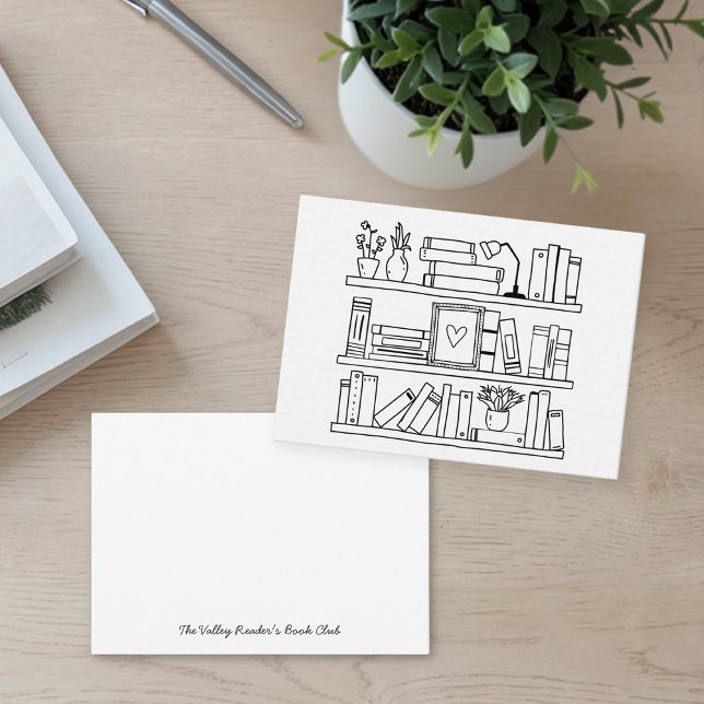Cartão De Notas Book Club Personalized Correspondence (Criador carregado)