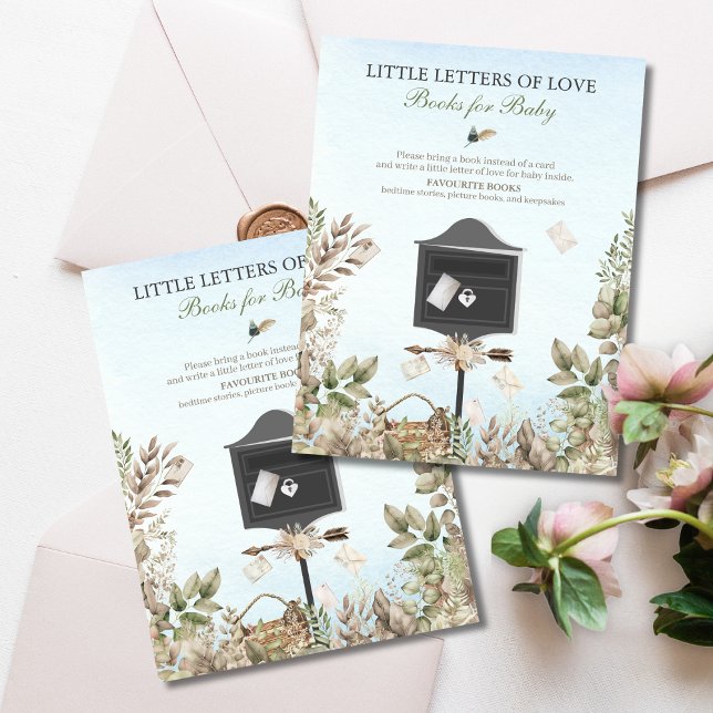 Cartão De Notas Books For Baby Little Love Letters Baby Shower (Criador carregado)