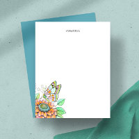 Borboleta personalizada e artigos de papelaria