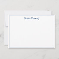 Borda de Script de Marinho Elegante Personalizada
