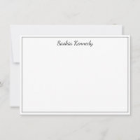 Borda de Script Preto Elegante Personalizada