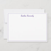 Borda de Script Roxo Elegante Personalizada