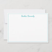 Borda de Script Teal Elegante Personalizada