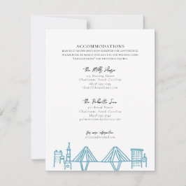 Cartão De Notas Borda do Toile do Charleston em Alojamentos Azuis