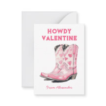 Bota de Cowboy Rosa Fofo Personalizada Howdy Dia d