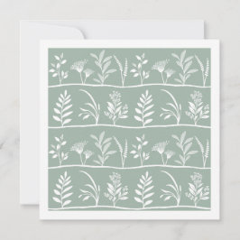 Cartão De Notas Botanic Serenade Soft Sage Minimalist Silhouettes