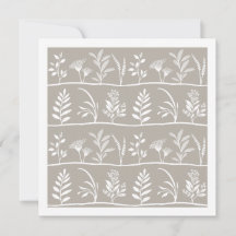 Botanic Serenade Soft Taupe Minimalist Silhouettes