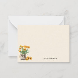 Cartão De Notas Botanical Herbal Illustration Personal Stationary