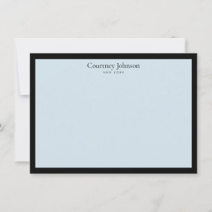Cartão De Notas Boutique Black/Blue de luxo minimalista elegante