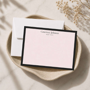 Cartão De Notas Boutique Black/Pink de luxo minimalista elegante